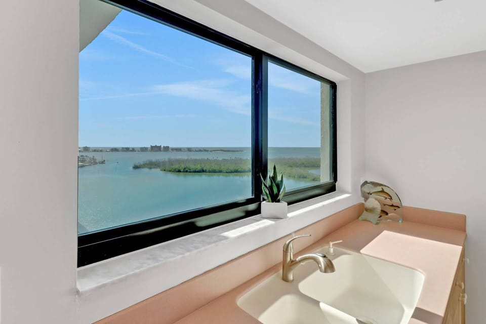 Who can complain about doing the dishes with this view?