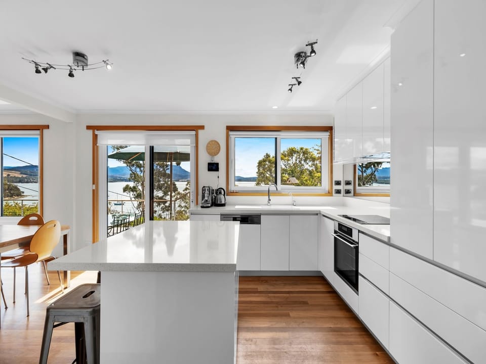 Light bright kitchen with spectacular views