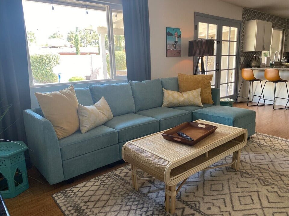 Sectional sofa provides plenty of seating in the main living area