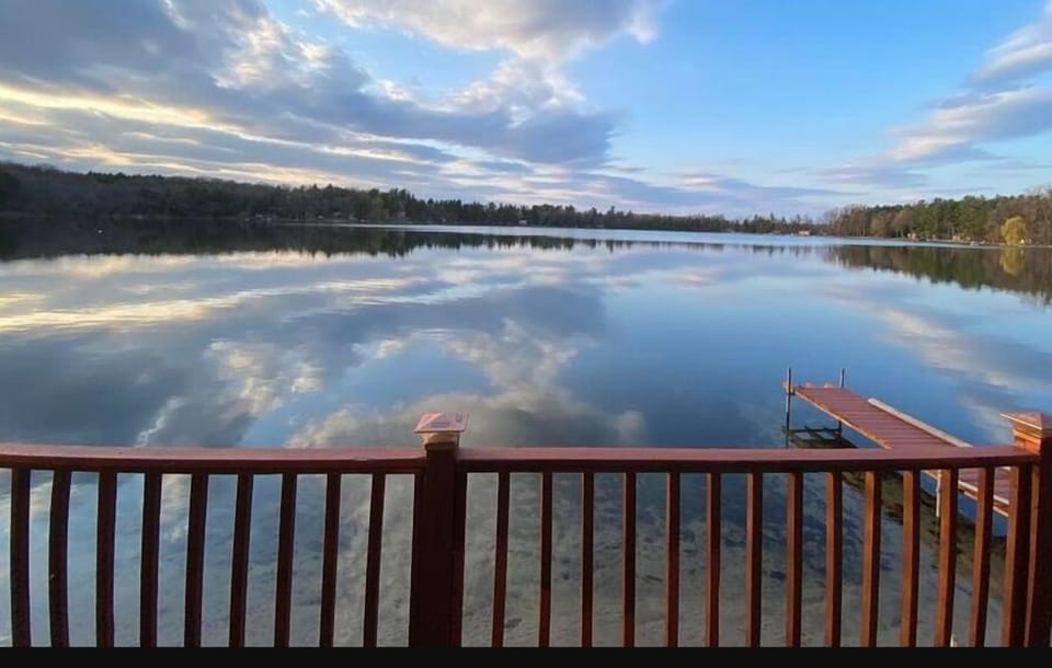 Beautiful clear water!  Water is shallow  and warm to swim in.