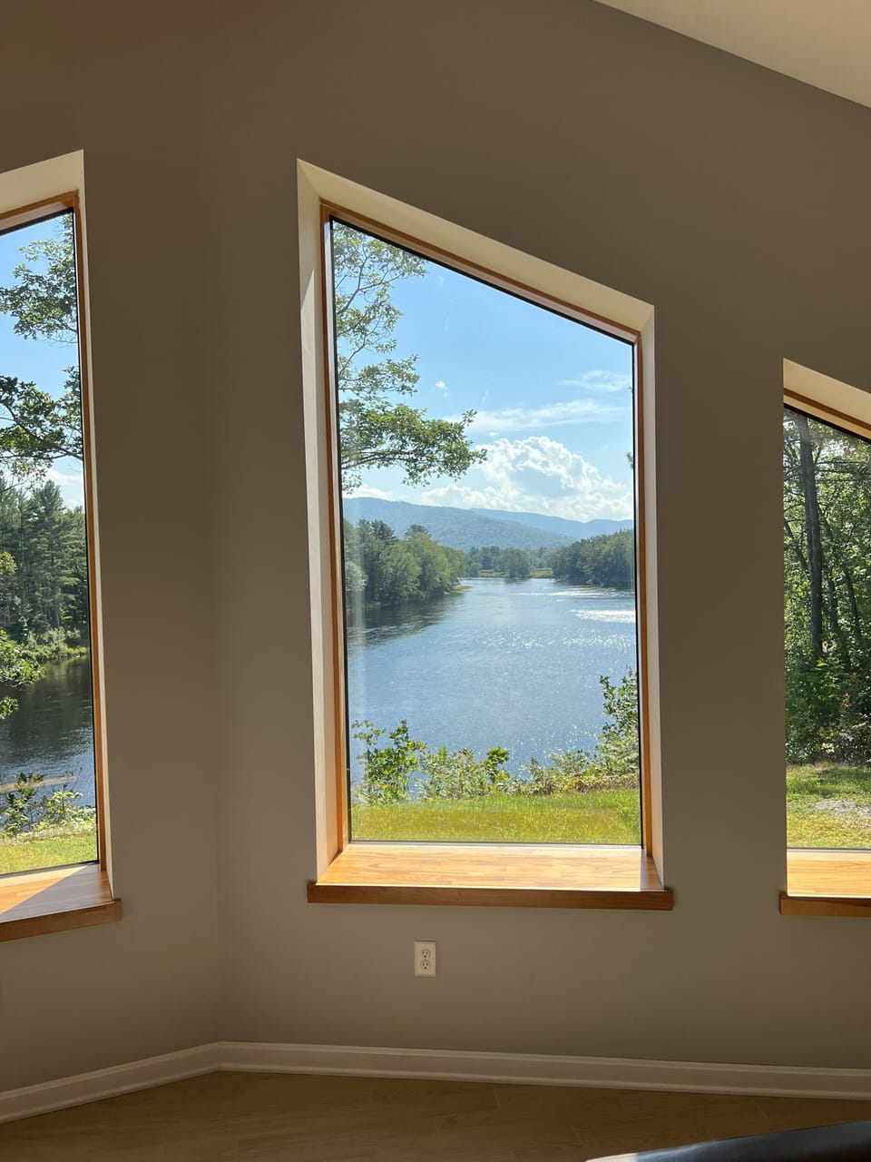 River view through the Great Room windows.