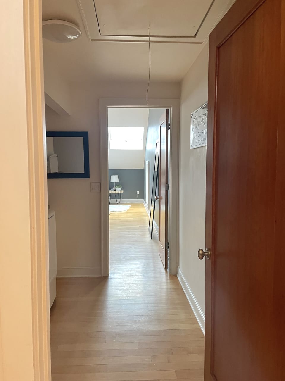 Hallway into Laundry room and Master Suite
