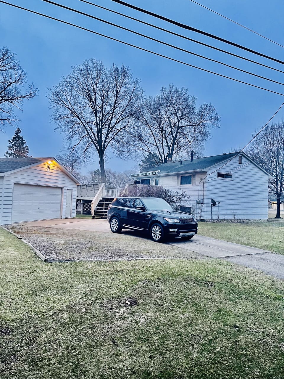 From garage 