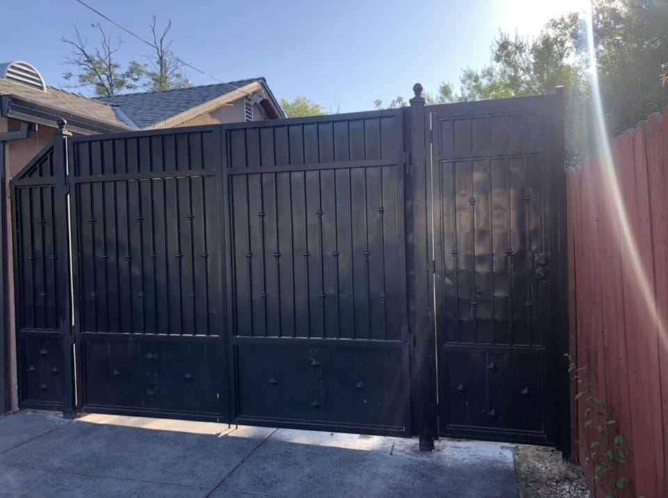 Driveway:  you can park 2 cars behind the gate or in front of the gate.