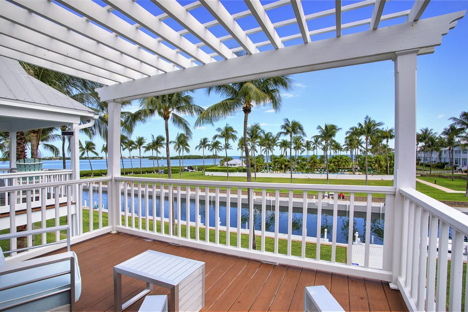 Enjoy your morning coffee on the upper balcony off the master bedroom.