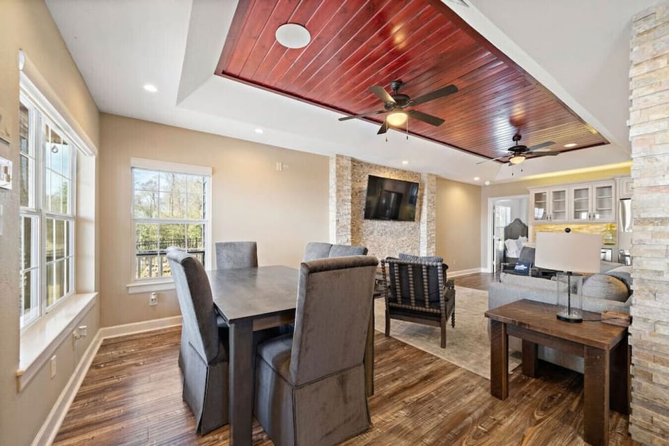 Entertain in style: our dining area is a haven of sophistication and warmth