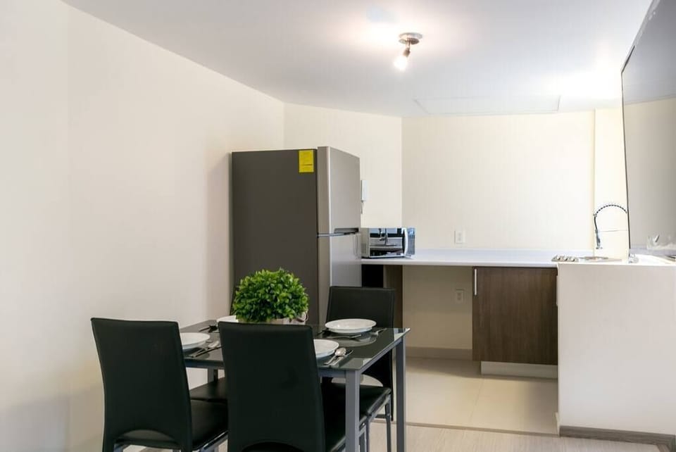 Dining and kitchen areas