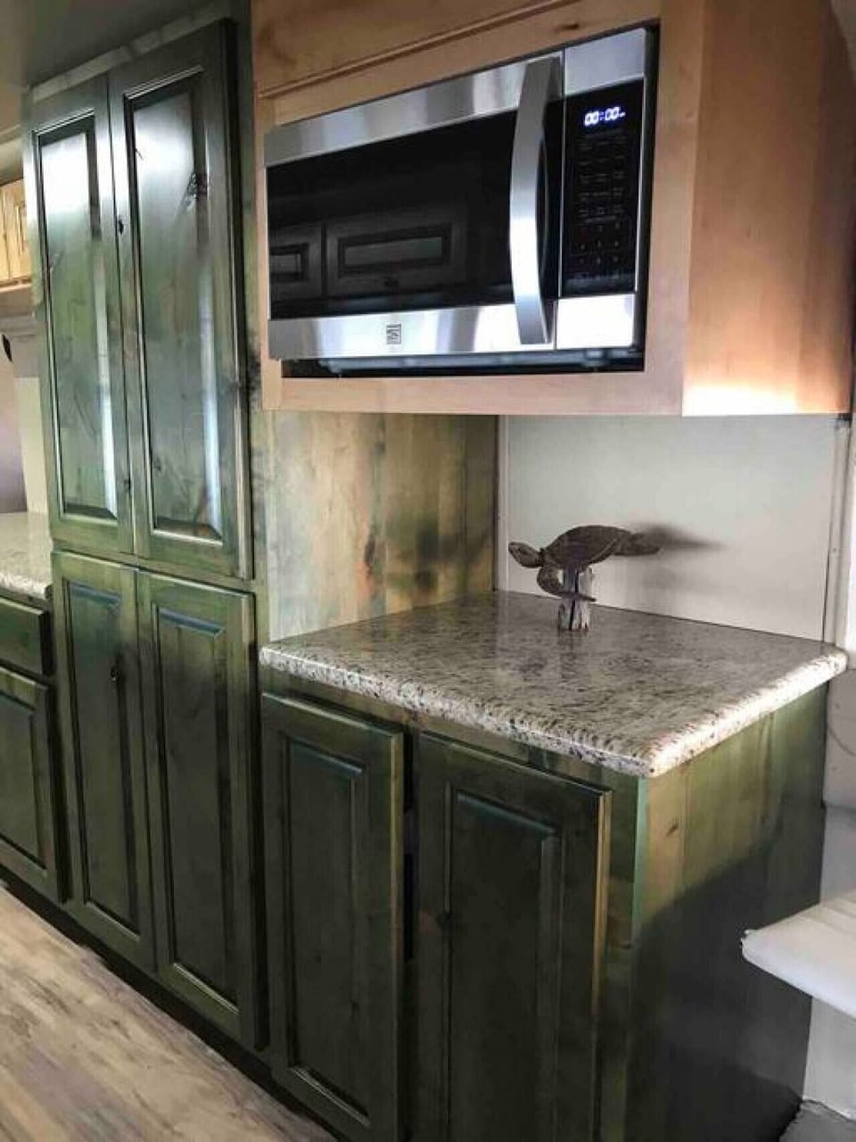New kitchen with granite counter tops.