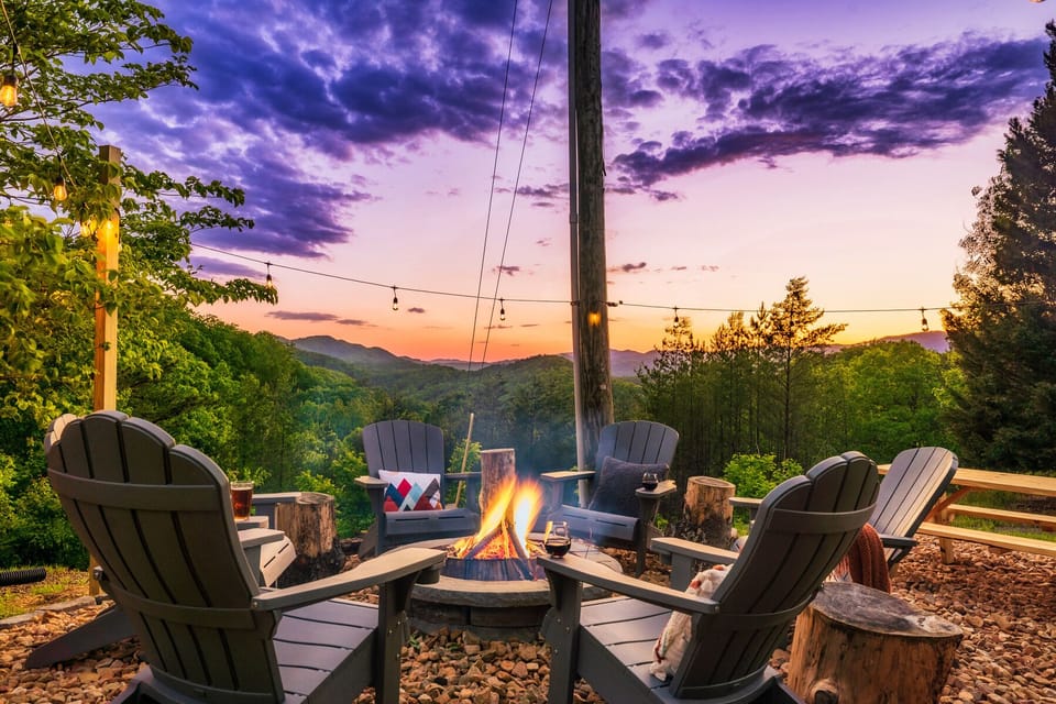 Sunset from firepit