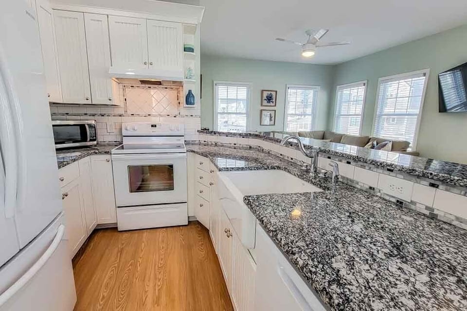 Kitchen with granite countertops