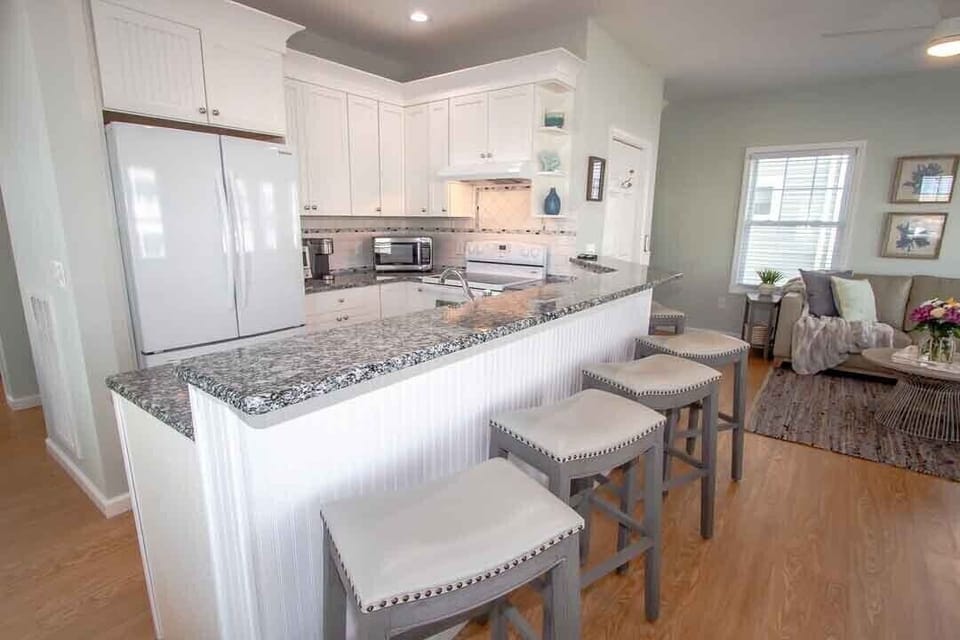 Kitchen with bar stools
