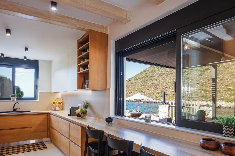 Enjoy sea views while preparing your favourite meals.