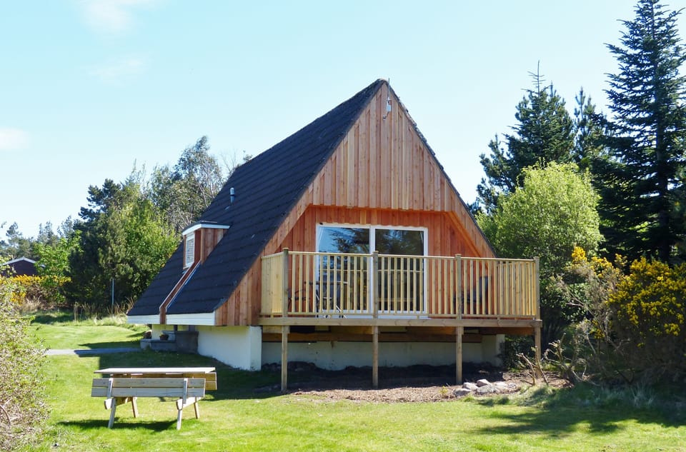 Lodge 4 has a balcony large garden area to front, side and rear and open outlook