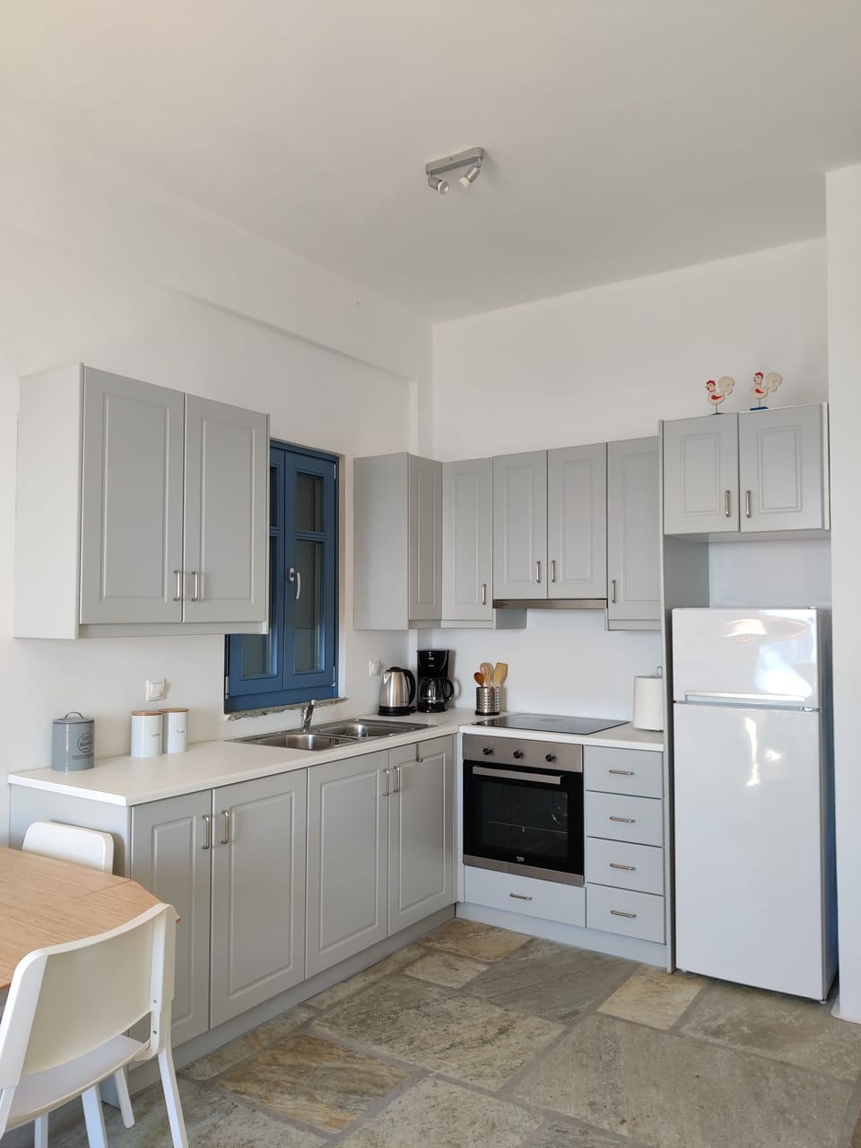 The kitchen area
