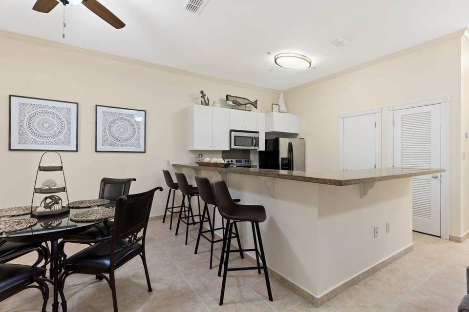 Expecting guest? Use the extra seating at the breakfast bar.