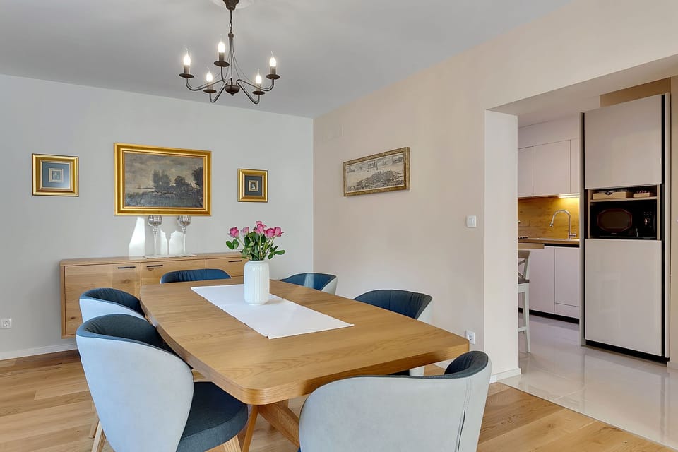 Dining area and kitchen