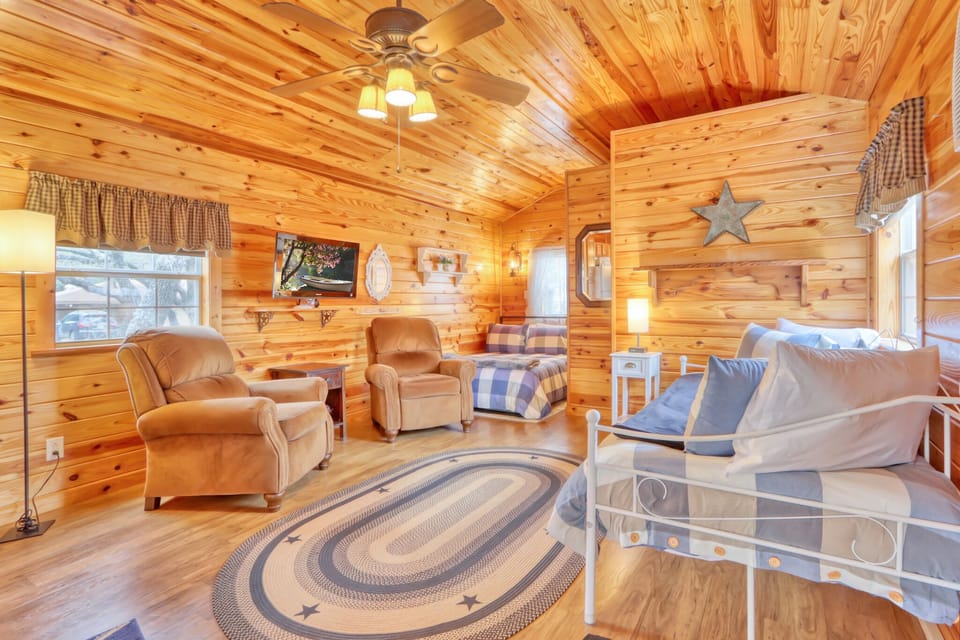 View as you walk into the cottage