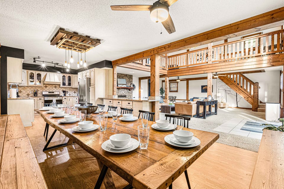 This gorgeous dining table seats 14!
