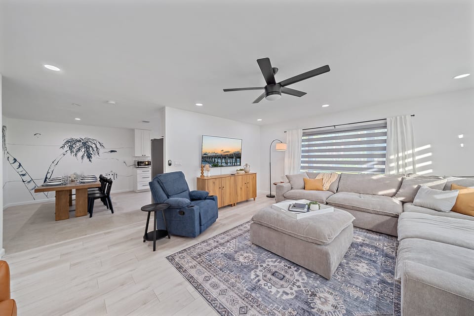 We LOVE this spacious and bright living room!