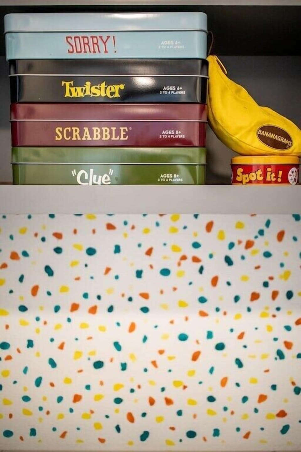 Plenty of board games for the whole family. 