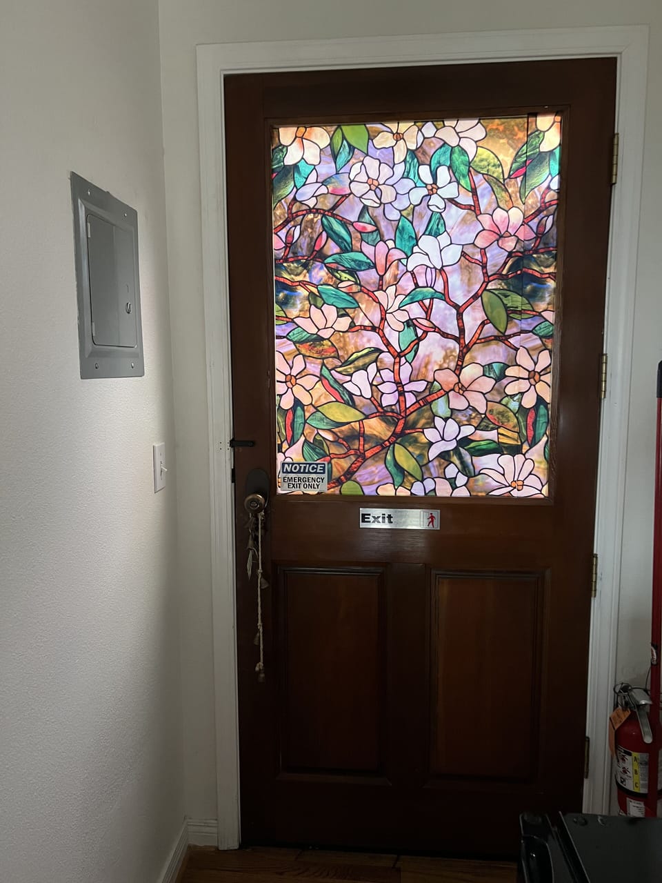 Fire exit door. 