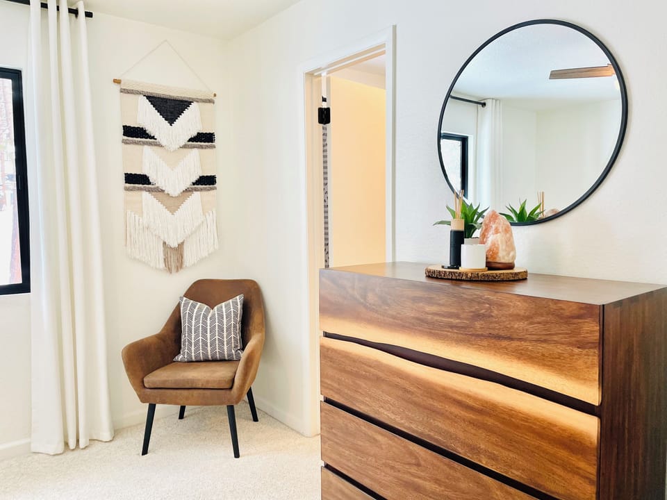 Master bedroom with attached bath