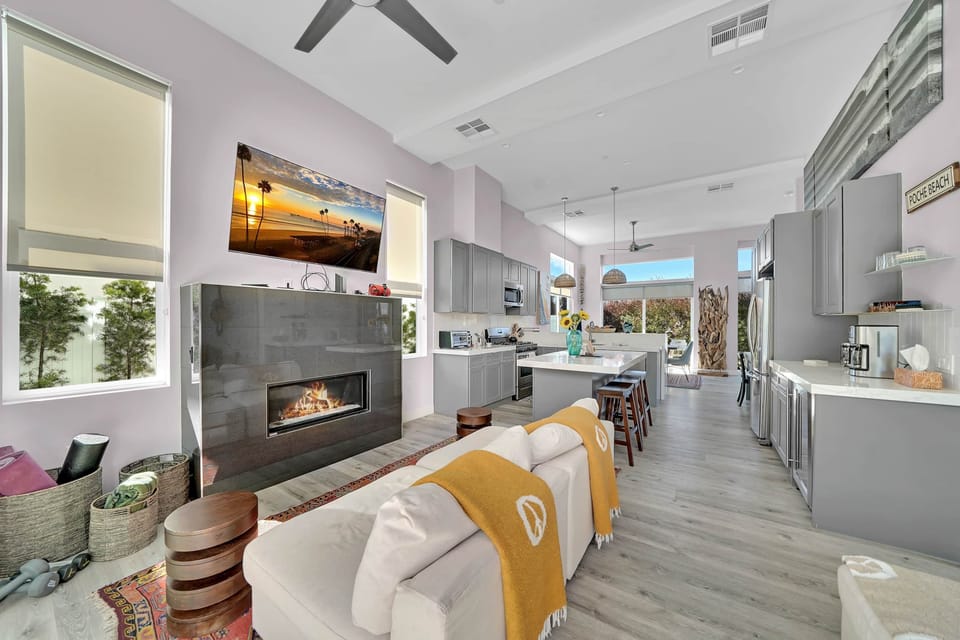 fireplace and tv area for relaxing