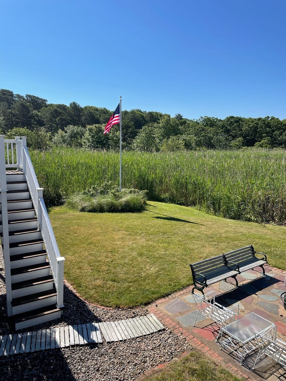 Marsh view from the deck. 