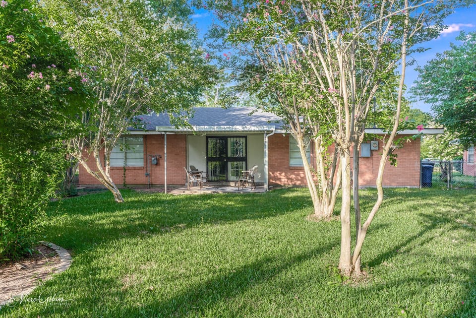 Huge fenced in backyard. 
