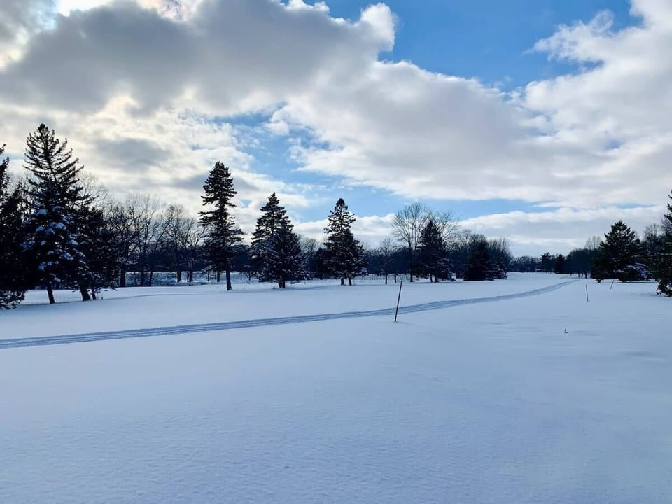 Trails and green (or white in winter!) space perfect for escaping the city and exploring.  Just walk out the back door and you're here!
