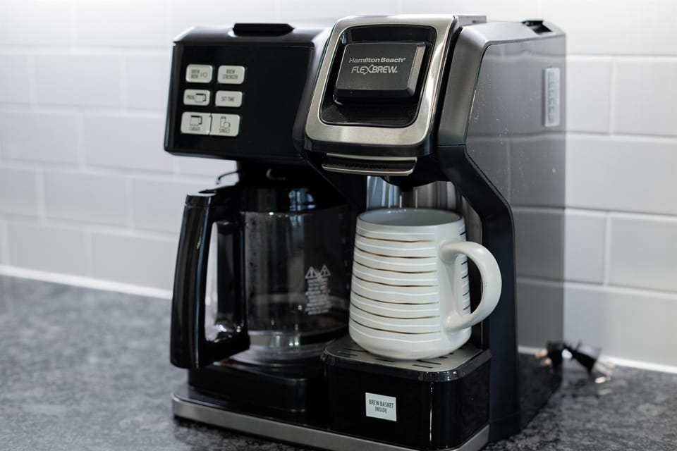 Coffee is important.  We get it!  We'll have some kcups and ground coffee to get you started.