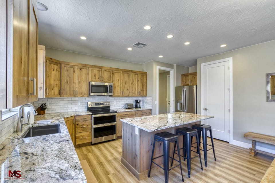 Channel your inner chef in our spacious kitchen, fully equipped for creating delicious meals you'll love.
