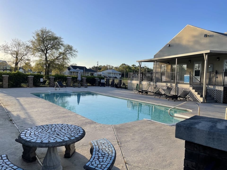 Fenced pool
