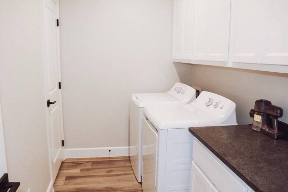 Enjoy the ease of in-home laundry with a full washer and dryer at your fingertips.