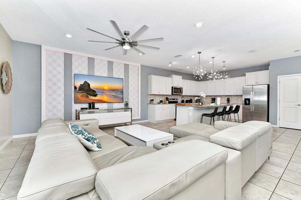 living room with smart tv