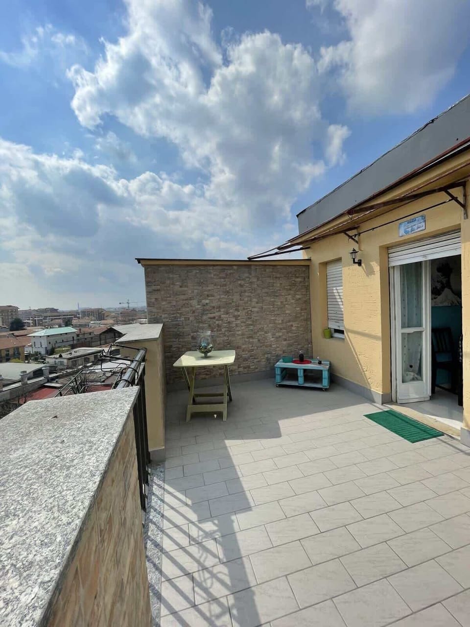 Spacious terrace with a view of the city