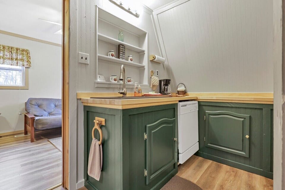 Kitchen with a dishwasher