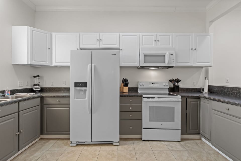 Fully stocked kitchen