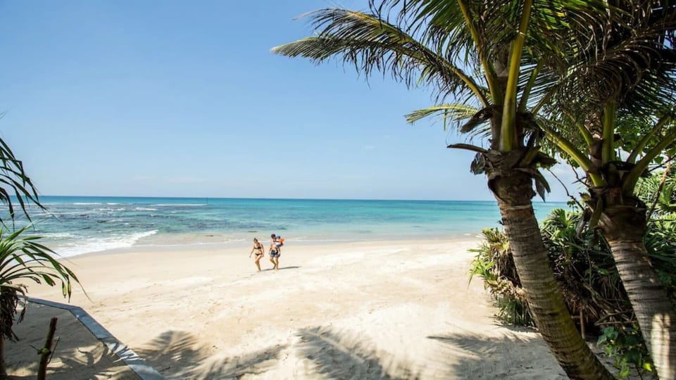 The ocean infront of the villa.  Sea is good for swimming and snorkelling.