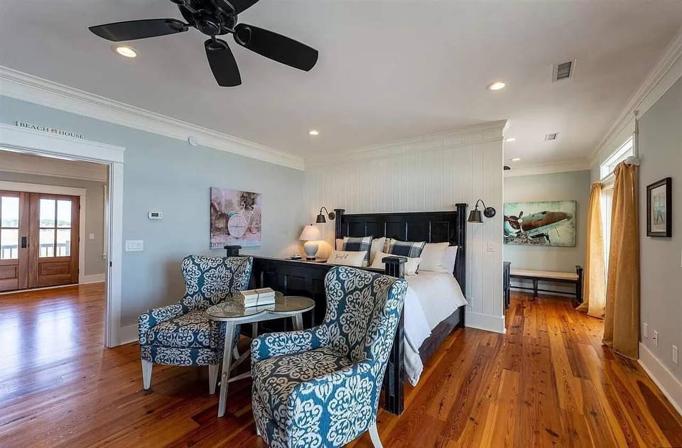 Master bedroom with ocean view