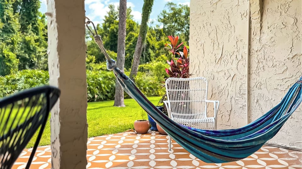 Patio with hammock