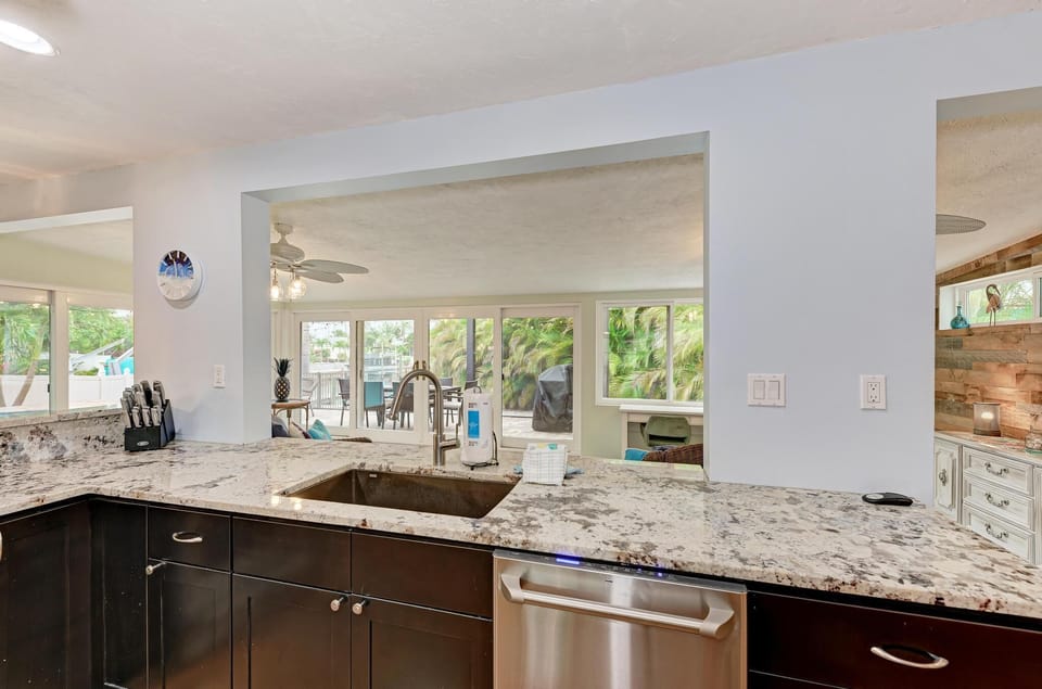 Salty Sea Life Kitchen and Counter and Sink