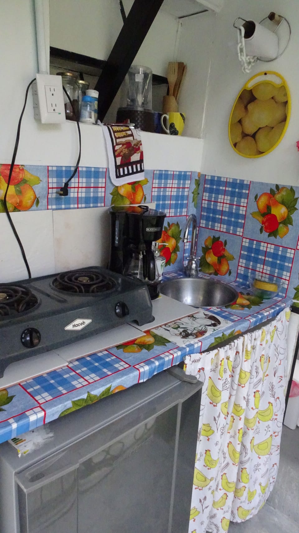Small kitchenette with all your cooking needs. 