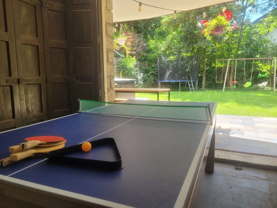Une table de billard convertible en table de ping-pong vous permettra de vous amuser dans l'aire de jeux