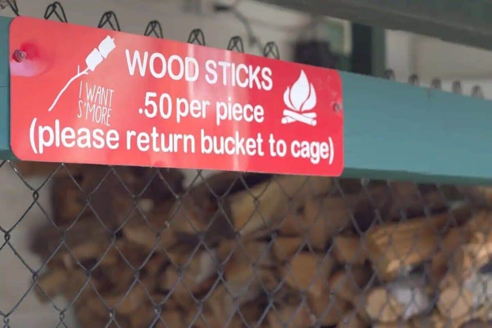Arrow Creek Campground Amenity Wood Sticks