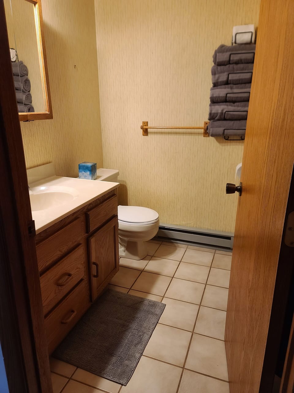 First bathroom with a tub/shower combination