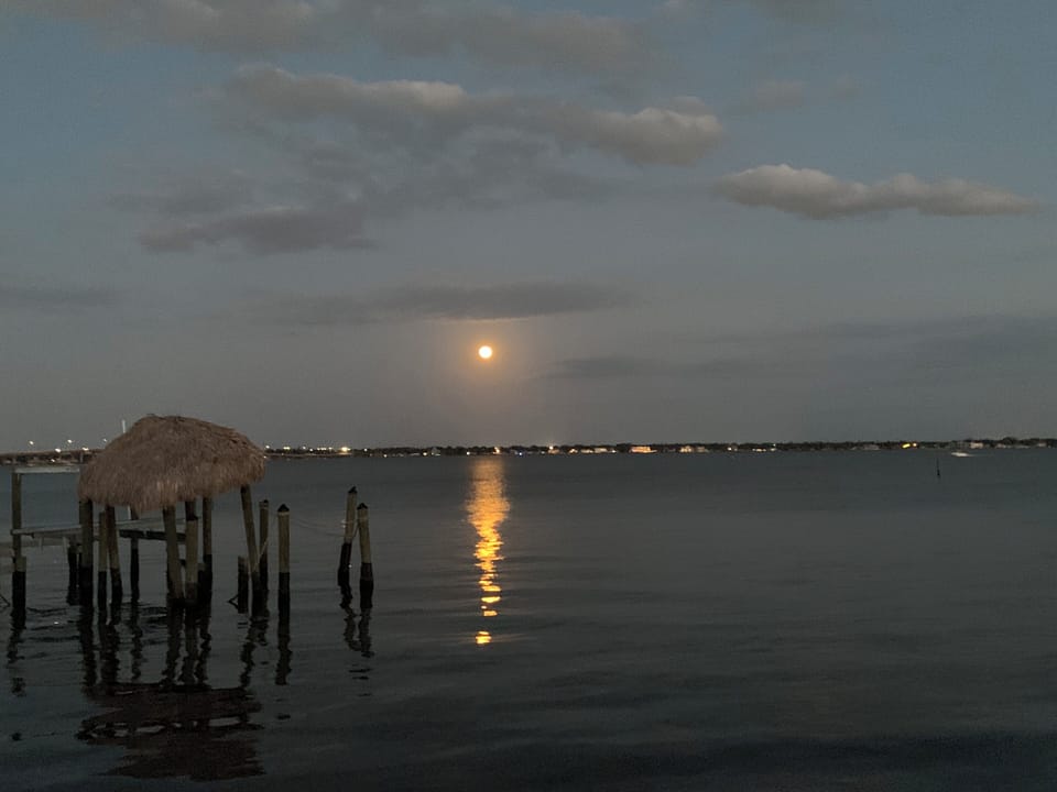 moon rise on the water