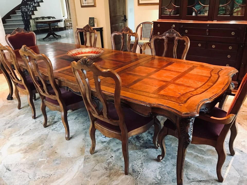 Formal dining room with seating for 10