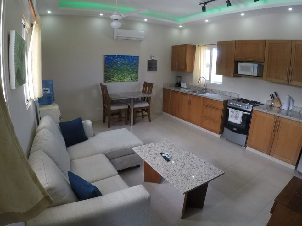 The living room.