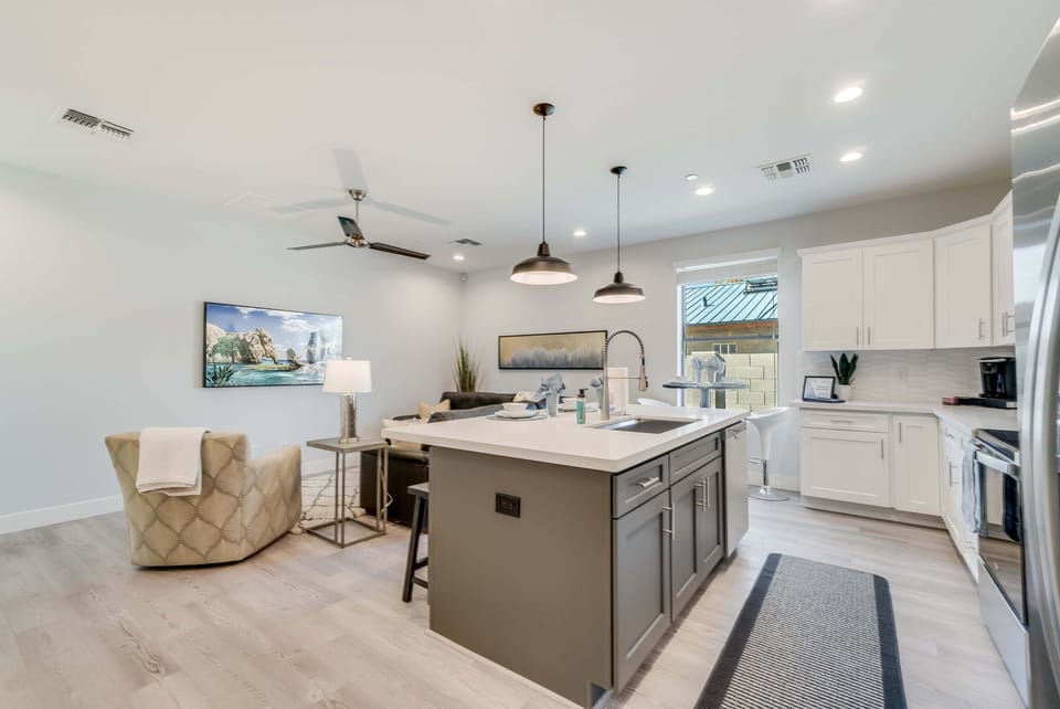 Kitchen into Family Room